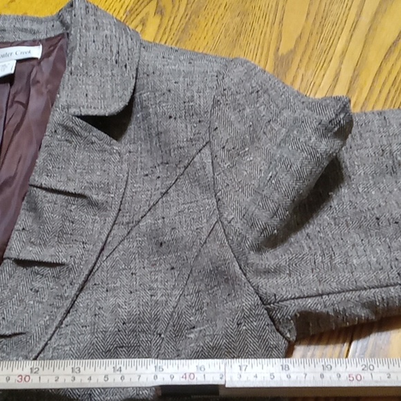 COLDWATER CREEK Womens 12 Blazer BROWN Casual Jacket Work Business PREOWNED - Picture 7 of 11